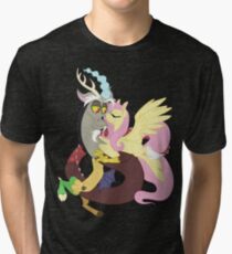Beauty and the Beast - Discord and Fluttershy MLP:FIM Tri-blend T-Shirt