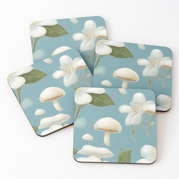 Item preview, White Magical Flowers and mushrooms designed and sold by coguflores.