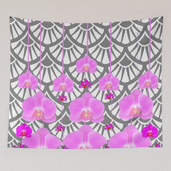 Item preview,  ORCHID FLOWERS GREY DECO PATTERN ABSTRACT designed and sold by sharlesart.
