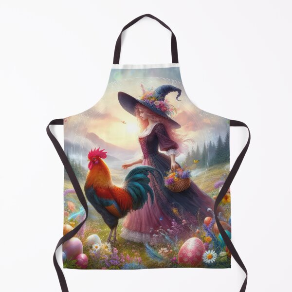 Item preview, beautiful witch with happy fantasy easter landscape designed and sold by Expressions-Sel.