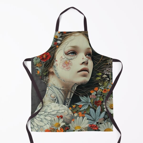 Item preview,  Ethereal Angel Wings Tattoed Woman Flowers Surreal Artwork designed and sold by Mystikos Art.