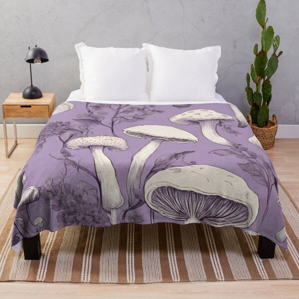 Item preview, Mushrooms and Flowers in purple 2 designed and sold by coguflores.