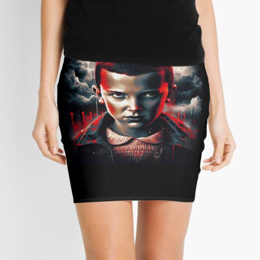 Item preview, Painting of Eleven from STRANGER THINGS with a storm behind. designed and sold by ArtandSmile.