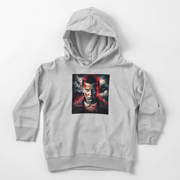 Item preview, Painting of Eleven from STRANGER THINGS with a storm behind. designed and sold by ArtandSmile.