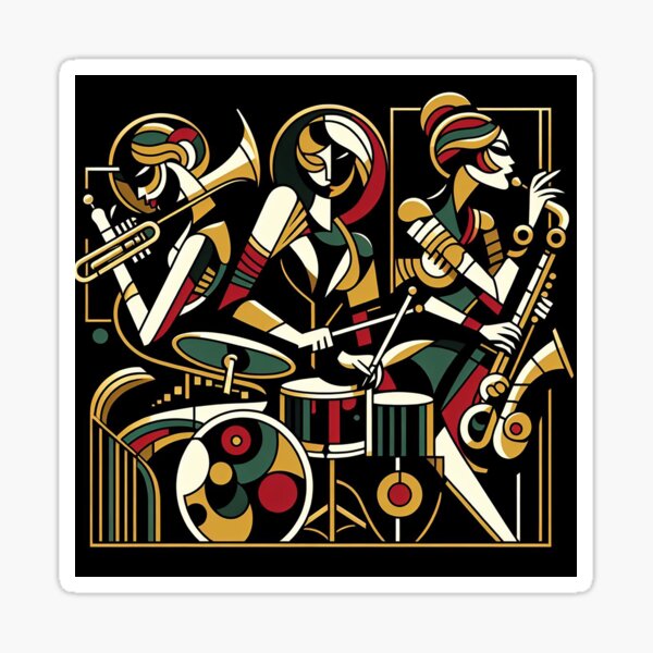 Item preview, Lady Jazz Band in a Cubism Paint  designed and sold by PictaNova.