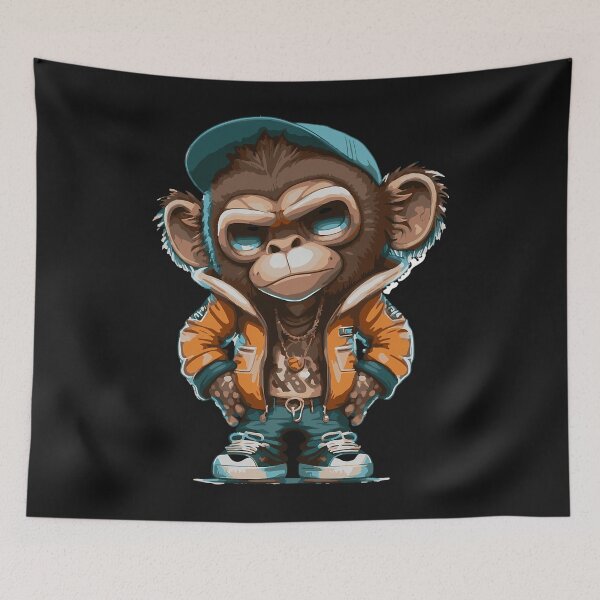 Item preview, Monkey Mascot Design designed and sold by AARFIGUEROA.