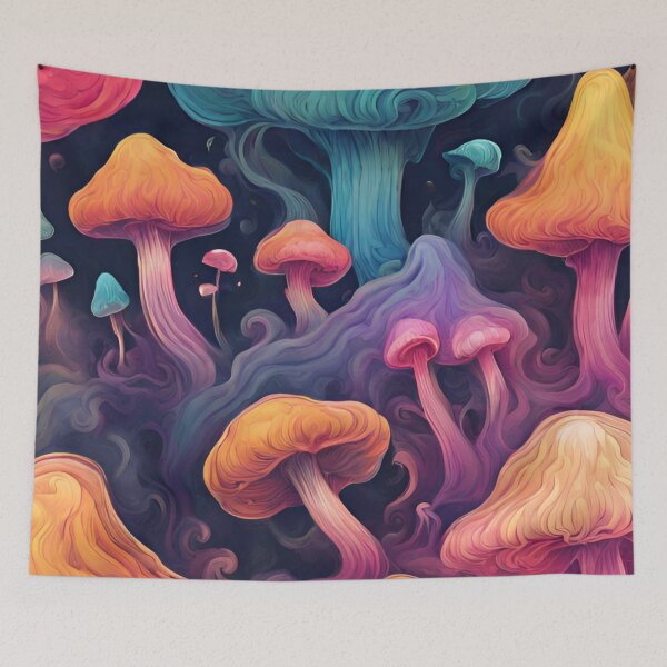 Item preview, Psicodelic Mushrooms and Flowers designed and sold by coguflores.