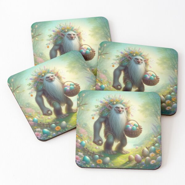 Item preview, Troll with flowers on the head fantasy easter landscape designed and sold by Expressions-Sel.