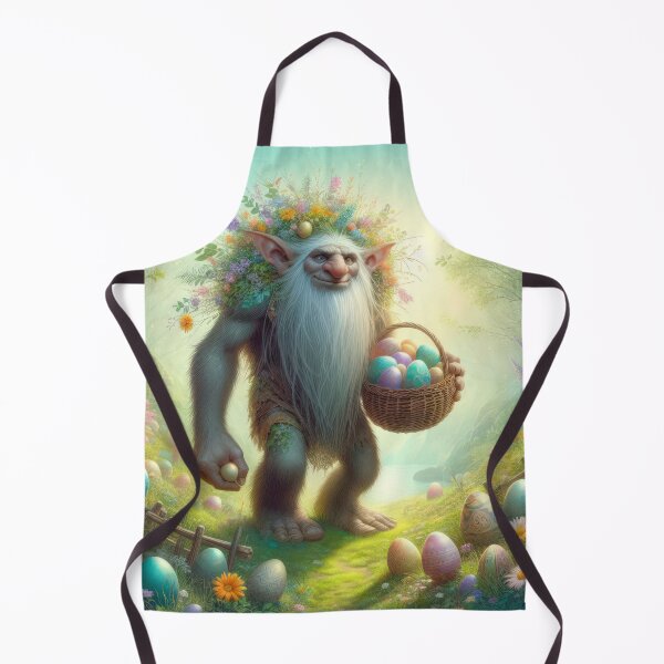 Artikelvorschau, Troll mit Blumen auf der Head Fantasy Osterlandschaft entworfen und verkauft von Expressions-Sel.