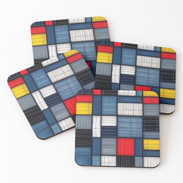 Item preview, Denim jean Patchwork quilt pattern  designed and sold by Roxburylane.