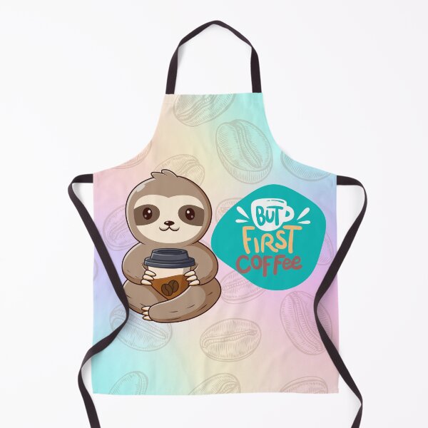 Item preview, Sloth having coffee designed and sold by Fantacaroo Designs.