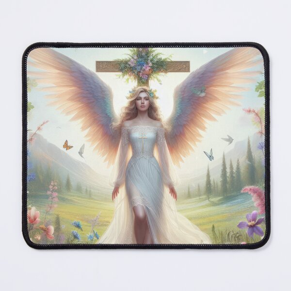 Item preview, Angel and Easter Cross fantasy easter landscape designed and sold by Expressions-Sel.