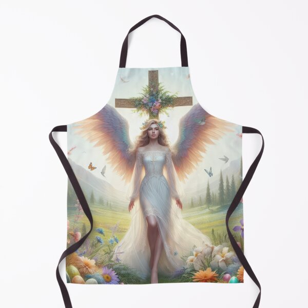 Item preview, Angel and Easter Cross fantasy easter landscape designed and sold by Expressions-Sel.