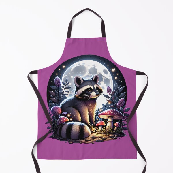Item preview, Whimsical Fairycore Raccoon under Moonlight Vintage Flash Style designed and sold by dreamsagellc.