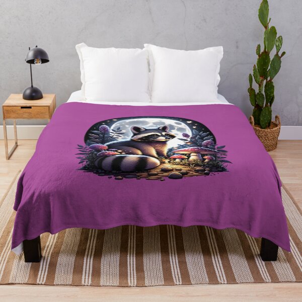 Item preview, Whimsical Fairycore Raccoon under Moonlight Vintage Flash Style designed and sold by dreamsagellc.