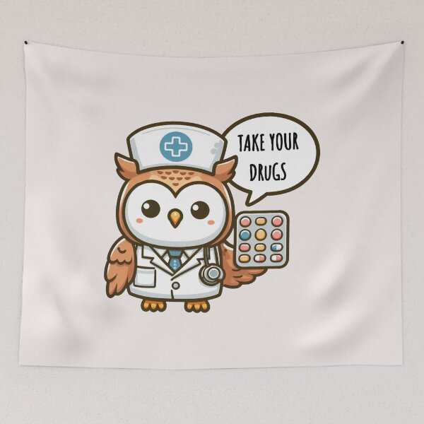 Item preview, Take Your Drugs Owl designed and sold by LemuellTrends.