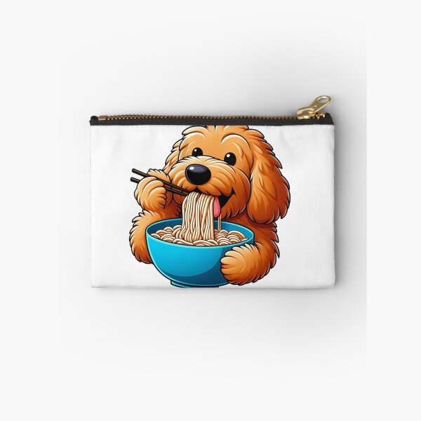 Item preview, Goldendoodle Eating Ramen designed and sold by SellingWSarah17.