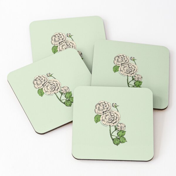 Item preview, Cream Pompon Rose Bloom Double 16-25 Petals In 3+ Rows designed and sold by zenithcreative.