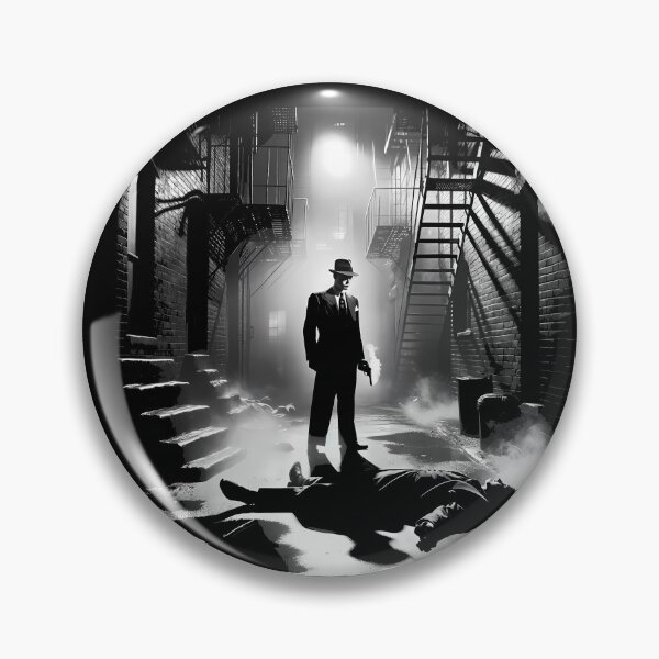 Artikelvorschau, Noir Mystery: Detektiv in Shadowy Alley entworfen und verkauft von TeeTown Treasure.