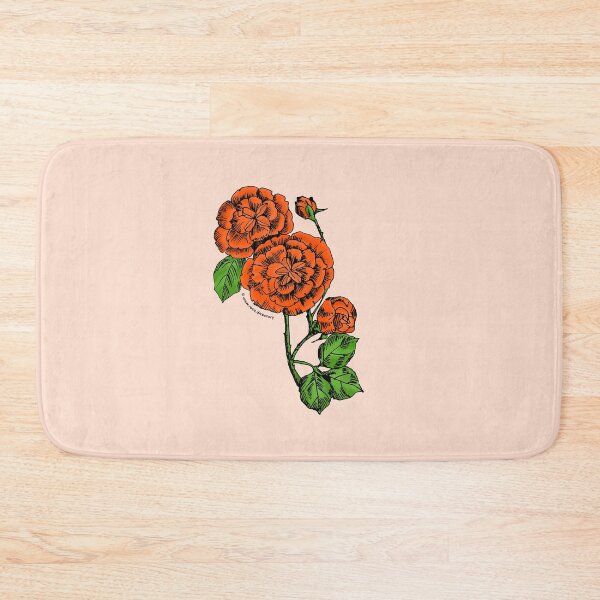 Item preview, Orange Pompon Rose Bloom Double 16-25 Petals In 3+ Rows designed and sold by Rachael Taylor.