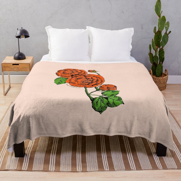 Item preview, Orange Pompon Rose Bloom Double 16-25 Petals In 3+ Rows designed and sold by zenithcreative.