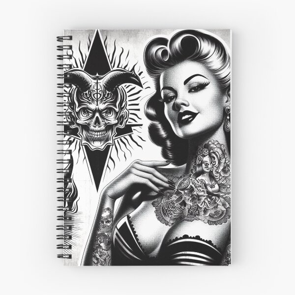 Item preview, Hot Tattooed Pin-up designed and sold by PulpVintage.