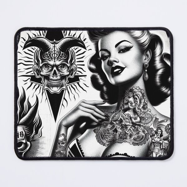 Item preview, Hot Tattooed Pin-up designed and sold by PulpVintage.