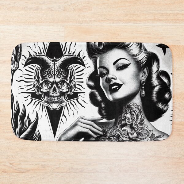 Item preview, Hot Tattooed Pin-up designed and sold by PulpVintage.