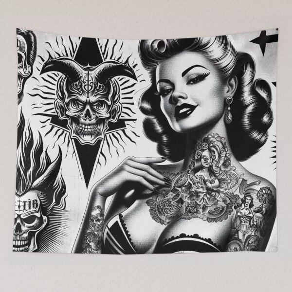 Item preview, Hot Tattooed Pin-up designed and sold by PulpVintage.