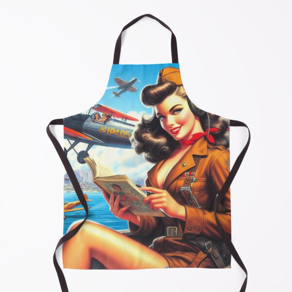 Item preview, Vintage Airplane Pin-up designed and sold by PulpVintage.