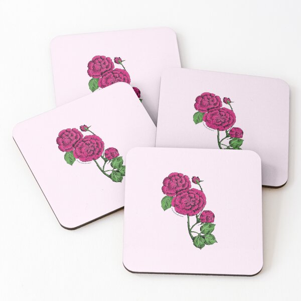 Item preview, Deep Pink Pompon Rose Bloom Double 16-25 Petals In 3+ Rows designed and sold by zenithcreative.