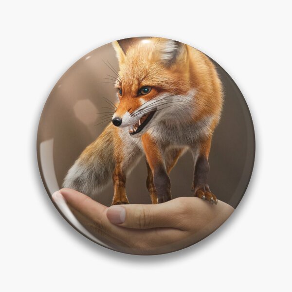 Item preview, Fox Portrait. Fierce fox, palm size designed and sold by FoxVibes.