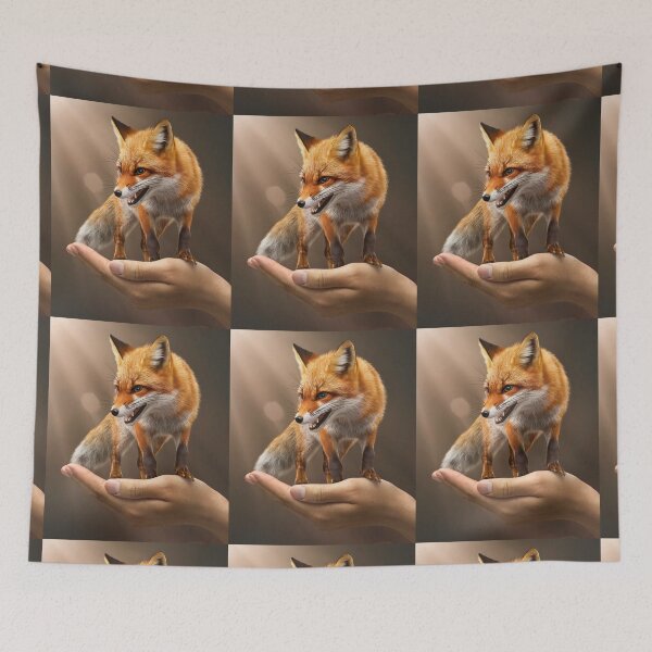 Artikelvorschau, Fuchsporträt. Wilder Fuchs, handtellergroß entworfen und verkauft von FoxVibes.