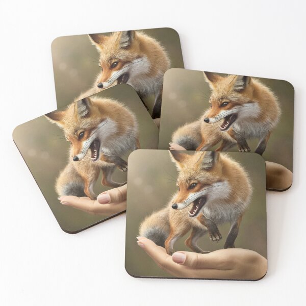 Artikelvorschau, Fuchsporträt. Wilder Fuchs, handtellergroß entworfen und verkauft von FoxVibes.