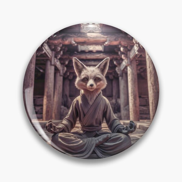 Item preview, Fox Portrait. meditation in temple designed and sold by FoxVibes.