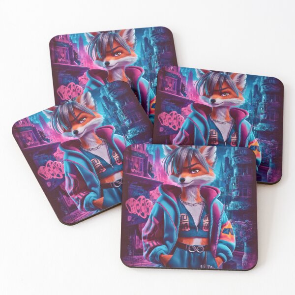 Item preview, Fox Portrait. hip-hop style, cyberpunk style, graffiti fashion designed and sold by FoxVibes.