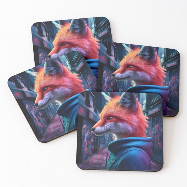Item preview, Fox Portrait. hip-hop style, cyberpunk style, graffiti fashion designed and sold by FoxVibes.
