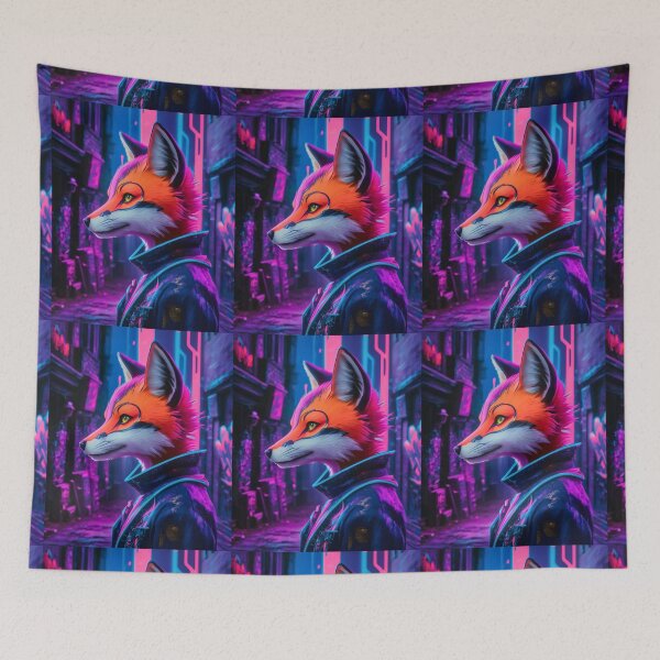 Item preview, Fox Portrait. hip-hop style, cyberpunk style, graffiti fashion designed and sold by FoxVibes.