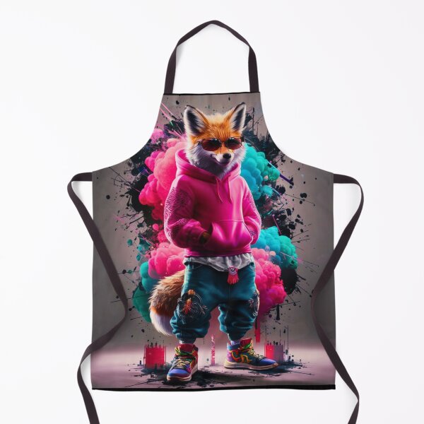 Item preview, Fox Portrait. hip-hop style, cyberpunk style, graffiti fashion, wearing sunglasses designed and sold by FoxVibes.
