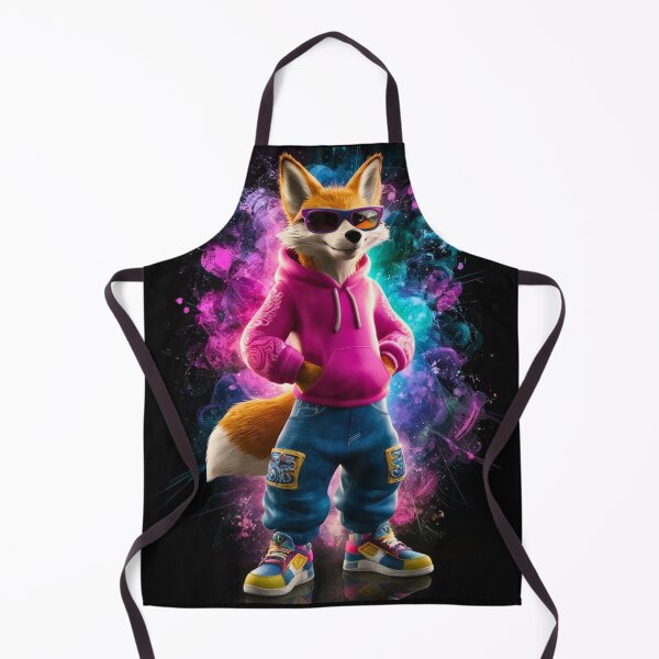 Item preview, Fox Portrait. hip-hop style, cyberpunk style, graffiti fashion, wearing sunglasses designed and sold by FoxVibes.