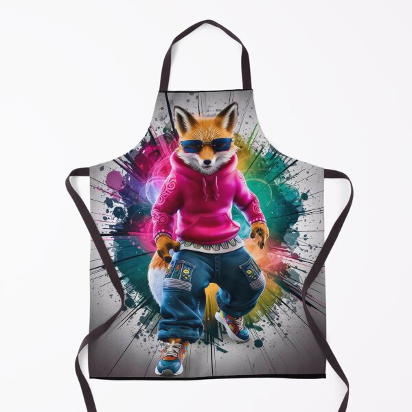 Item preview, Fox Portrait. hip-hop style, cyberpunk style, graffiti fashion, wearing sunglasses designed and sold by FoxVibes.