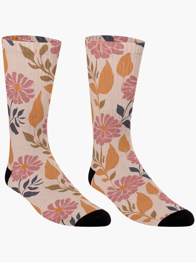 Thumbnail 3 of 5, Socks, Spring Floral Pattern Design - Seamless Pattern designed and sold by patternjp.