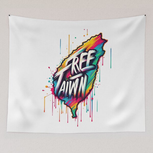 Item preview, Free Taiwan Colorful Map designed and sold by Places On Earth.