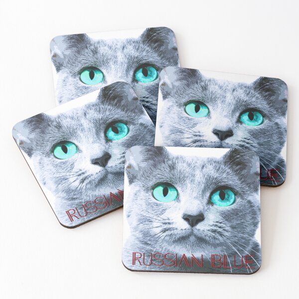 Item preview, CAT RUSSIAN BLUE designed and sold by happypetarts.