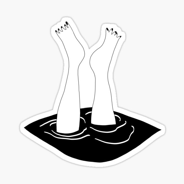 Splash! black&white_ Sticker