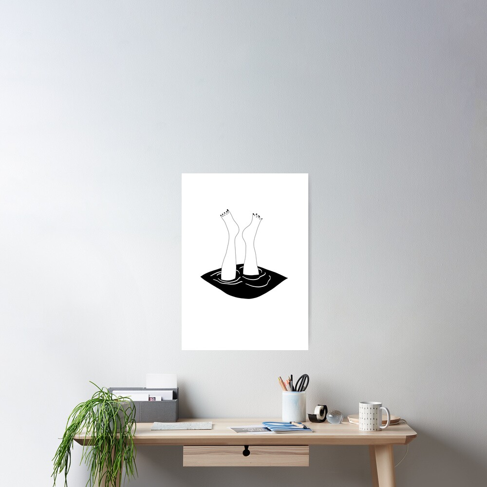 Splash! black&white_ Poster