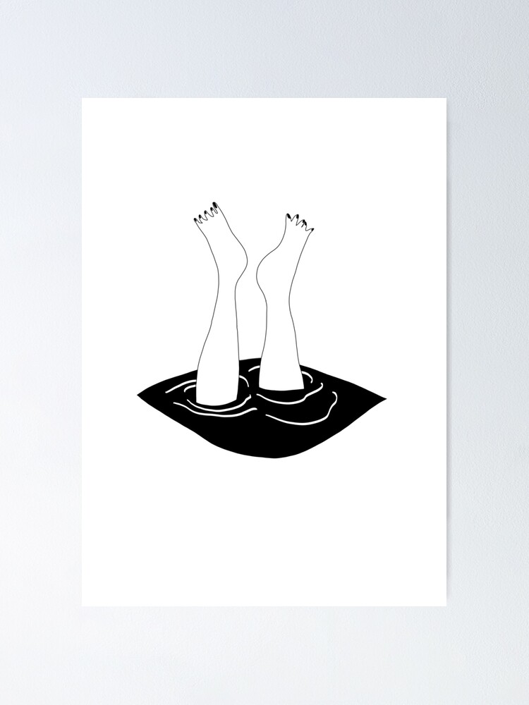 Alternate view of Splash! black&white_ Poster