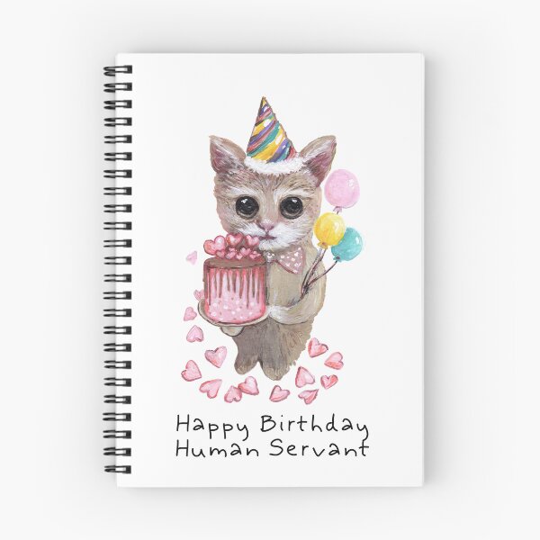 Item preview, Happy Birthday Human Servant designed and sold by Tiffany Roy.