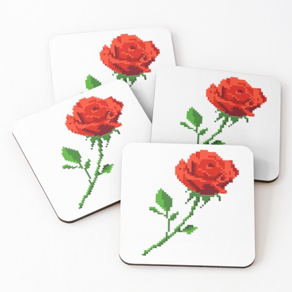 Item preview, red rose pixel art designed and sold by Sabri-alba.