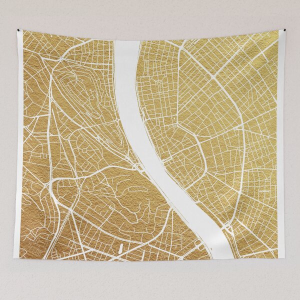 Item preview, Gold Budapest map designed and sold by dairinne.